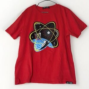 Black Pyramid Universal Space NASA‎ Red T-Shirt Sz 2XL OH3 1989 Streetwear